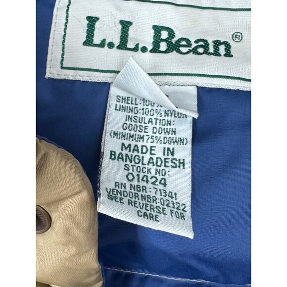 L.L. Bean Mens Goose Down Button Down Vest XXL - Picture 4 of 6